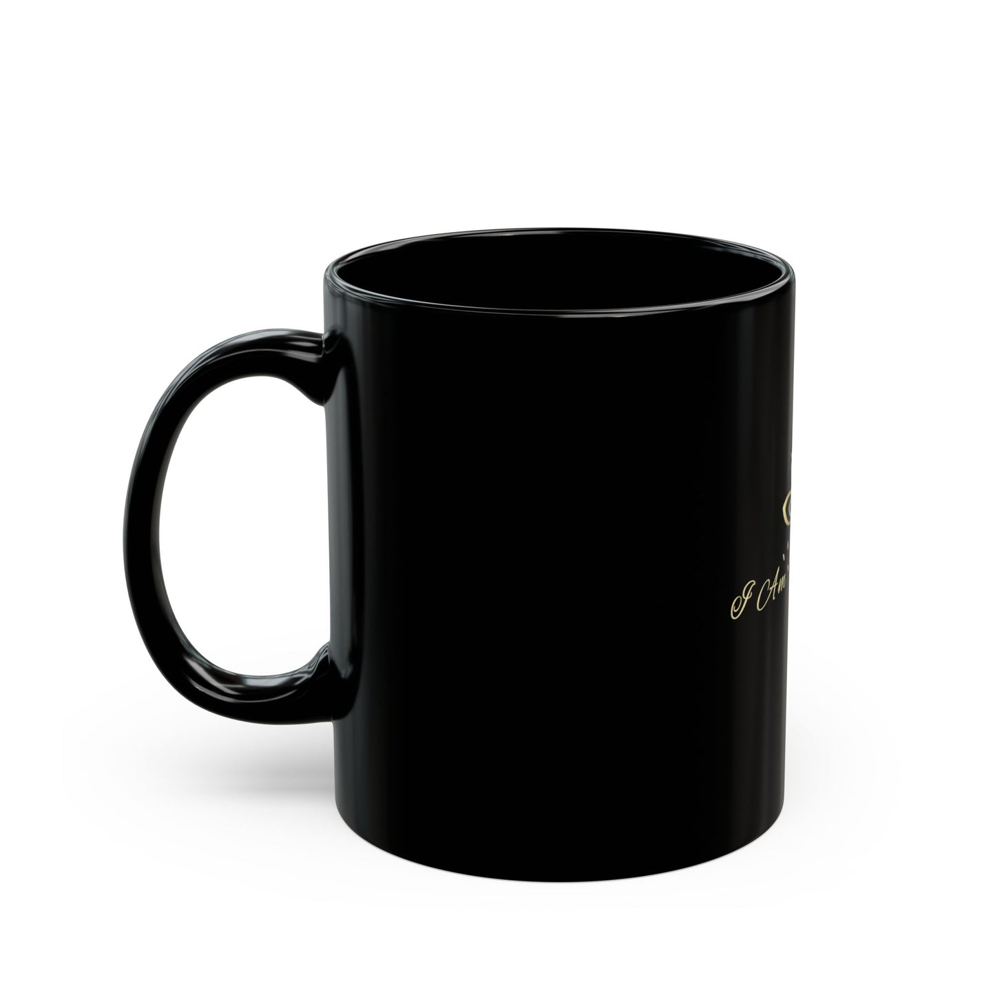 I Am Beautiful Black Ceramic Mug — Inspirational Feminine Affirmation Coffee Cup (11oz, 15oz)