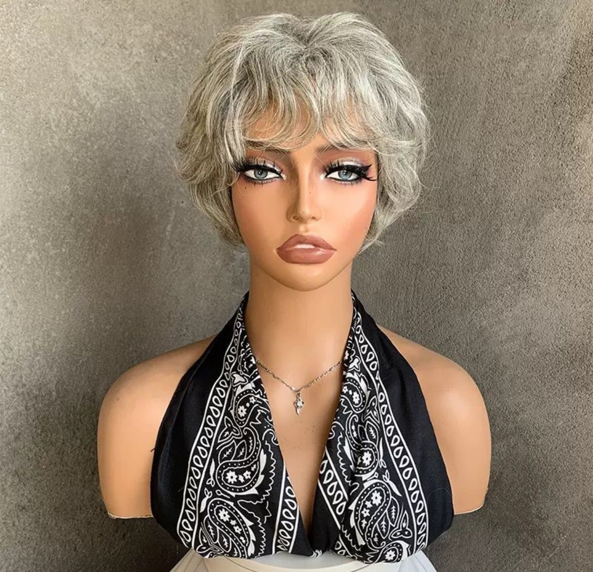 Tammy(Grey Human Hair Wig)