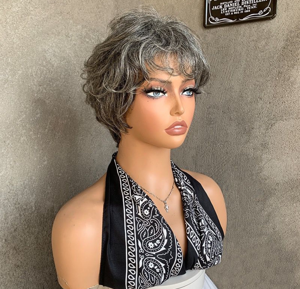 Tammy(Grey Human Hair Wig)